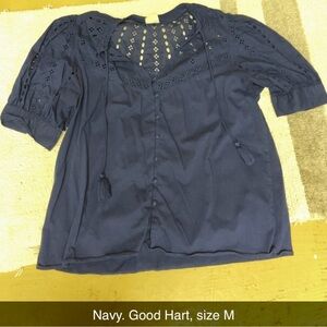 Good Hart Navy Women's Blouse